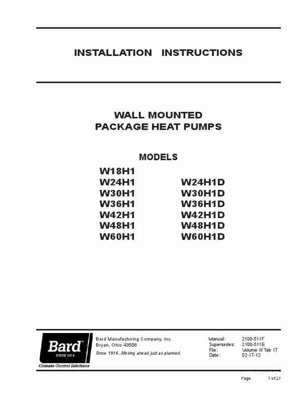 Bard Heat Pump W30H1D-page_pdf